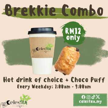 Made-up tea brand social media post