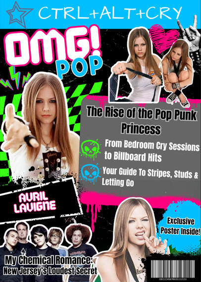 Y2K Inspired Magazine Cover - Avril Lavigne debut era (circa 2002/2003)