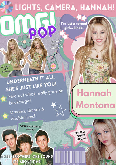 Y2K Magazine Cover - Hannah Montana (Miley Cyrus) Debut Era (circa 2006)