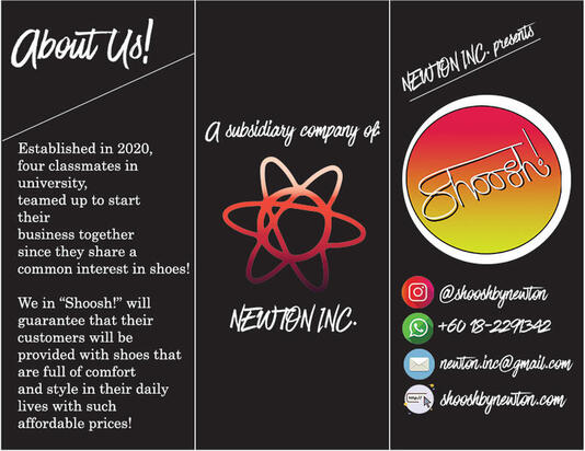 Shoe brand brochure (front)