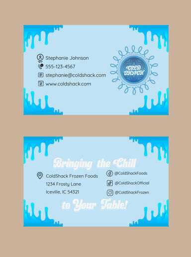 Frozen food provider business card